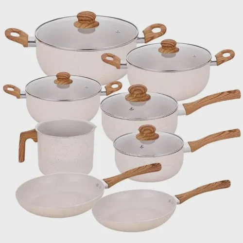 Conjunto de Panelas e Frigideiras Antiaderentes Casambiente Sahara - 8 peças