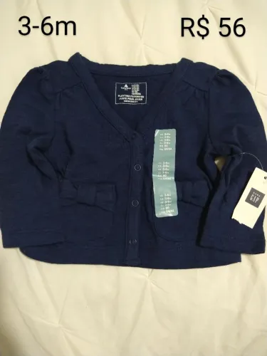 Cardigan Baby Gap 3-6 Meses Azul Marinho
