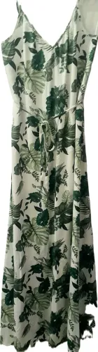 Lindo Vestido longo de Alfaiataria com alças ajustáveis. Tamanho 42