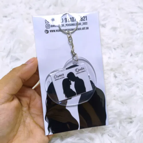 Chaveiro Formato Coração Personalizado 