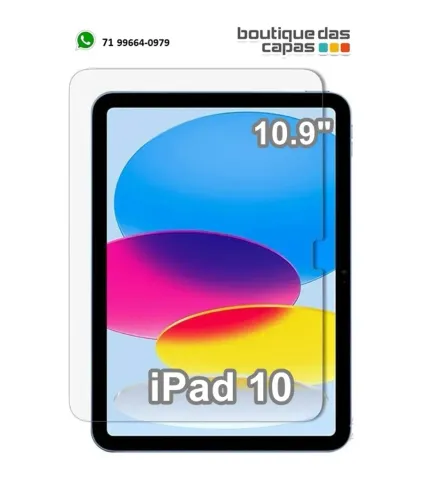 pelicula de vidro proteção iPad 10 10.9 Air 4a 5a 6a GERAÇÃO A2588 A2696 A2757 A2777