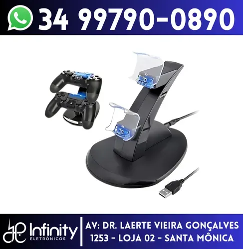 Base de Carregamento Duplo para Controle de PS4 ÍPEGA