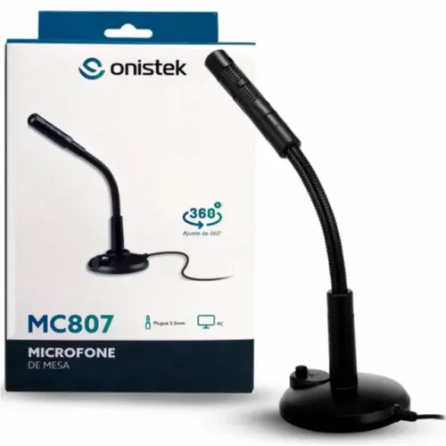 Microfone de Mesa Onistek ON-MC807 - Captação Clara e Precisa - Loja Coimbra Entregamos