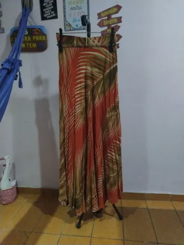SAIA LONGA Estampada traspassada- Elegância e Conforto