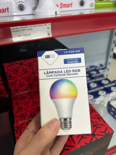 Lâmpada LED Iluminação Colorida 16 Cores 5W com Controle Remoto