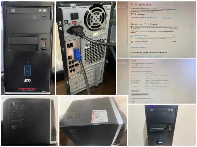 Computador STI Semp Toshiba AMD C-70 4GB RAM SSD 1TB Windows 10