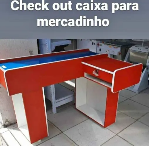 Balcão Caixa de Loja checkout de madeira para estabelecimentos comerciais em até 10x