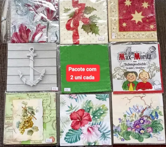 Guardanapos para Decoupage R$ 1,00 a unidade