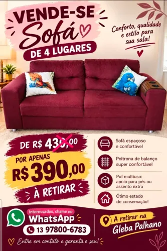 Vendo Sofa 4 lugares , bom estado