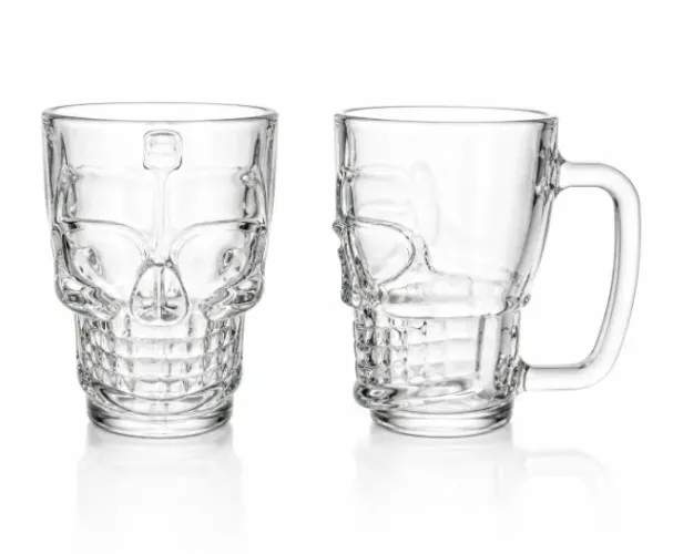 Caneca chopp caveira 350ml 4 unidades