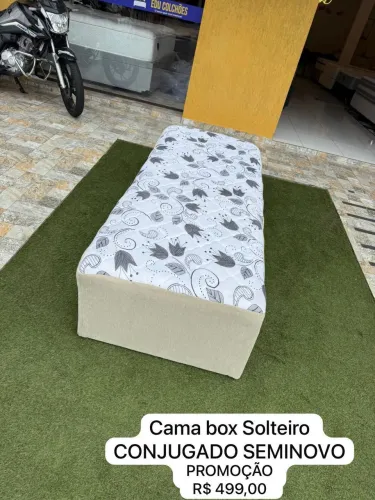 Cama Box Solteiro CONJUGADO SEMINOVO - ENTREGAMOS