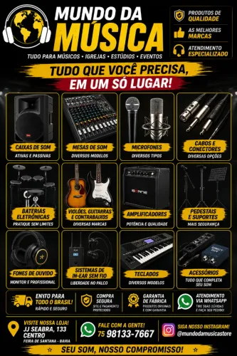 MUNDO DA MÚSICA INSTRUMENTOS E AUDIO PROFISSIONAL 