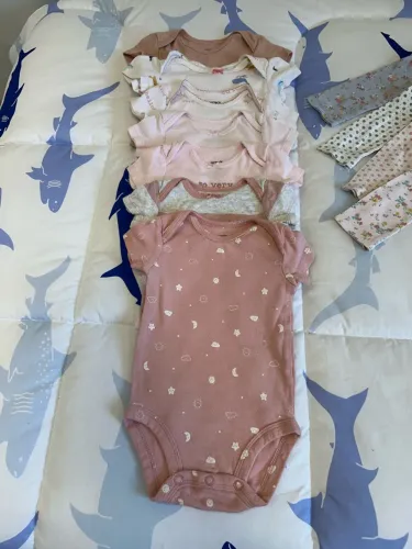 Kit Enxoval Menina 0-6 Meses: 30 Itens Carter's + Marcas Variadas + Mochila