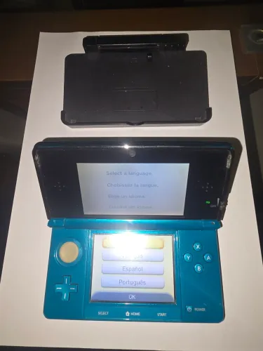3ds old azul BLOQUEADO, sem carregador