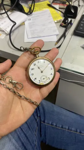 Relógio de bolso analógico a corda, raridade