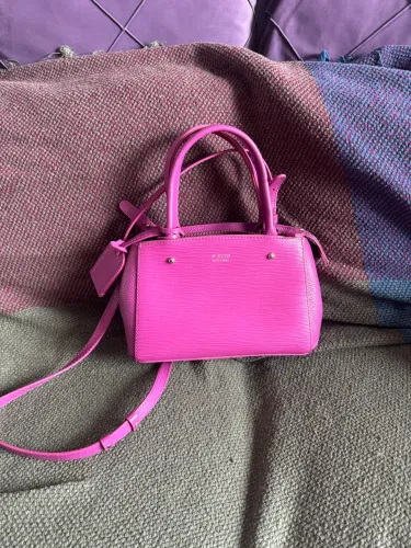 Bolsa arezzo vero cuolo mini tote roxa fúcsia