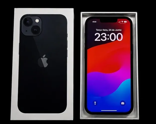 iPhone 13 256 GB / PRETO / COM CAIXA ORIGINAL 