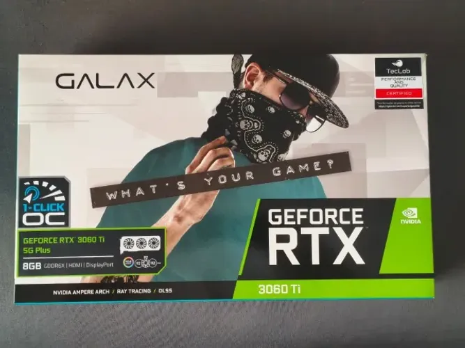 Placa de Vídeo Galax RTX 3060 TI 8gb - 3 Fans