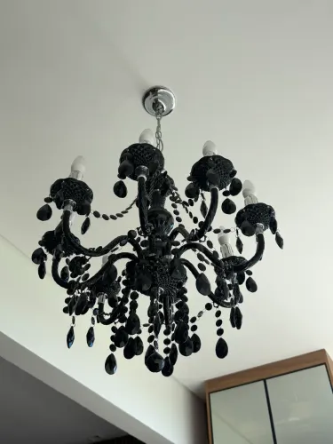 Lustre Preto 8 Braços