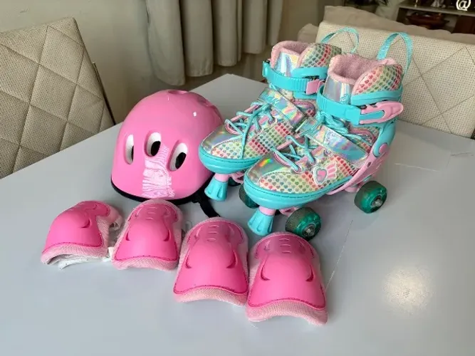 Patins infantil Roller+ kit de proteção