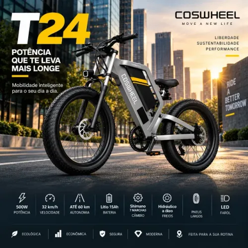 Bicicleta elétrica Coswheel T24
