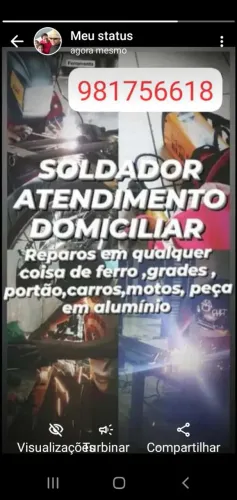 Soldador atende a domicílio
