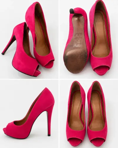 Sapato Myshoe peep toe pink