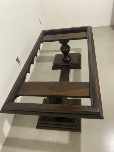 Mesa de centro em madeira maciça década 70