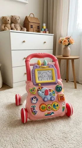 Andador Empirrador infantil musical Educativo Rosa Yuupi