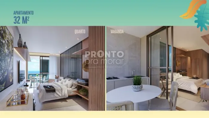 Flat com 1 quarto em Carneiros
