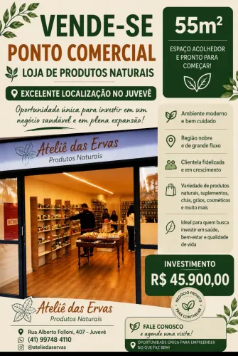 Vendo ponto comercial Produtos Naturais