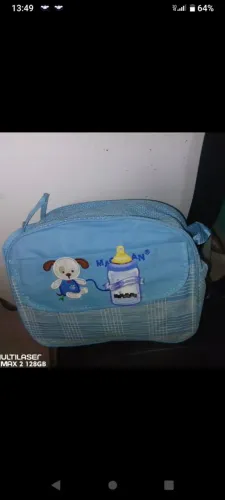 Bolsa bebê azul nova
