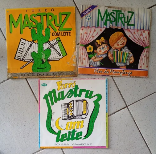 3 LPs MASTRUZ COM LEITE Discos De Vinil 