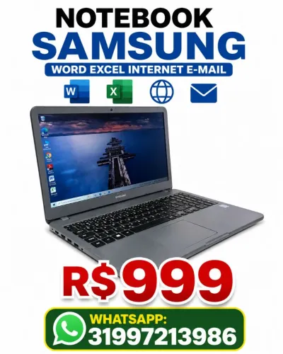 NOTEBOOK SAMSUNG SEMINOVO R$999- PROMOÇÃO HOJE 02/09