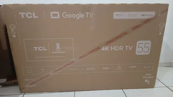 Smart tv 55" TCL 4k Android Nova sem uso 