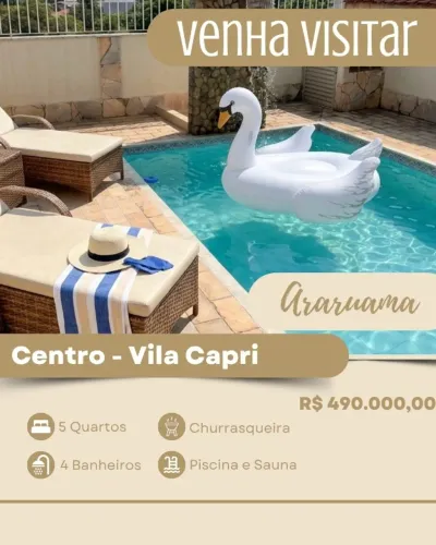 Casa em Araruama - 5 Quartos - Lazer completo.