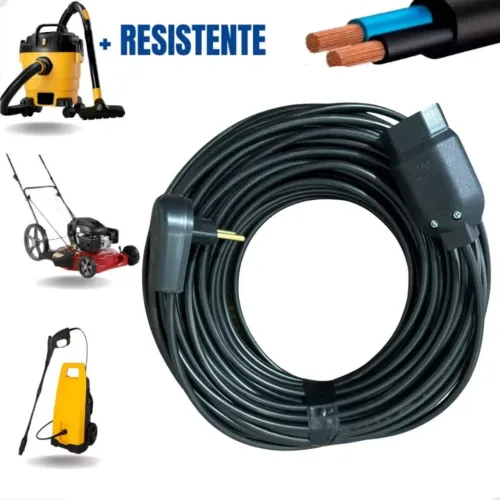 Extensão Elétrica Reforçada 50 Metros - Bivolt 10A/20A