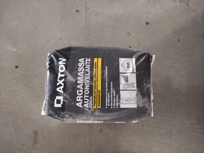 3x Argamassa Autonivelante Interno 20kg Cinza Axton