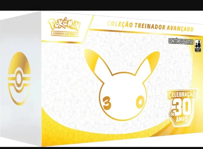Pokémon 30 anos carta ETB caixa