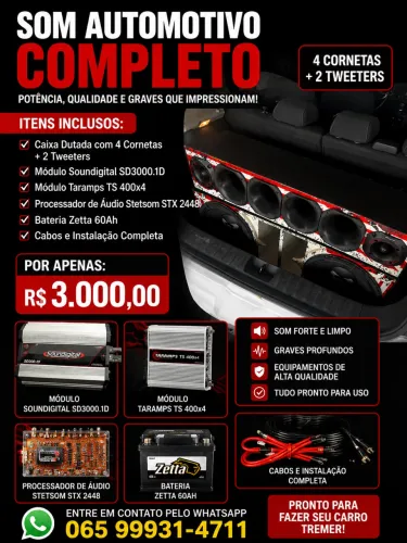 Som Automotivo Completo 