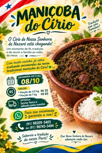 Maniçoba para o Círio (Reservas...poucas unidades)