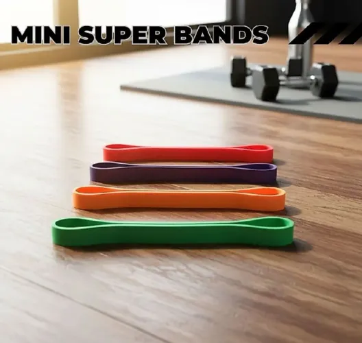 Kit Mini Super Band 4 Intensidade Extensor Elástico Circular