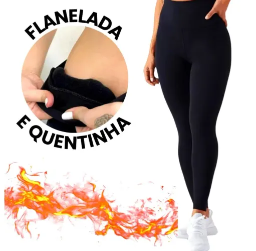 Calça legging térmica flanelada  Tam GG (44-46)