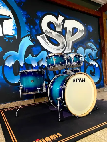 Bateria Tama Superstar Classic Blue Lacquer Burst Maple Shell Pack Nova 