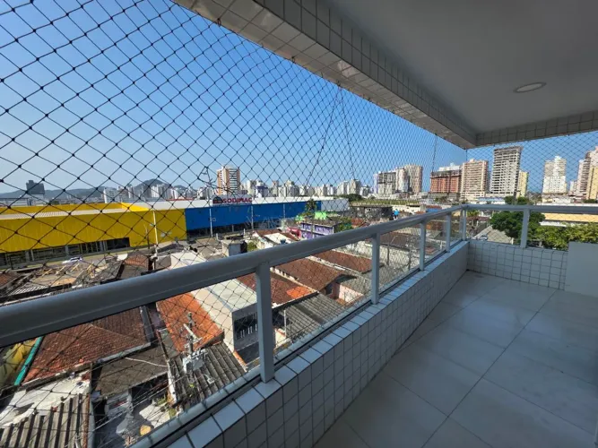 Apartamento à venda em Praia Grande no Bairro Aviação 2 dormitórios e vista mar