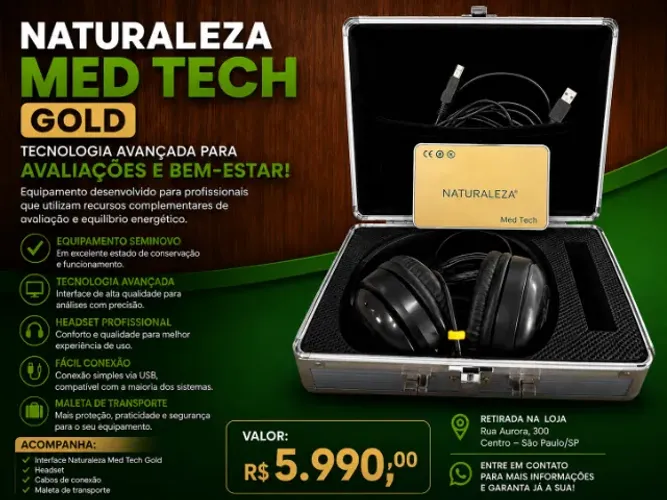 Naturaleza Med Tech Gold Completo | Biofeedback | Seminovo em Excelente Estado