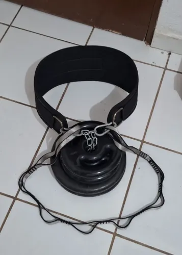 Cinturão de peso com anilhas emborrachadas 16kg