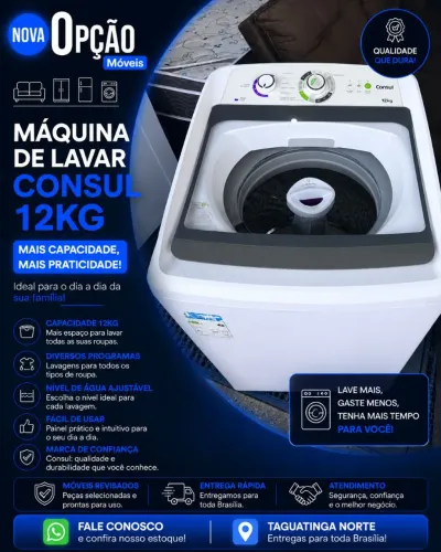 MÁQUINA DE LAVAR CONSUL 12KG