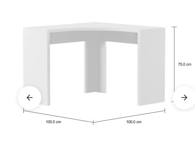 Mesa de Canto Tok&Stok Find 1x1m Branca - R$ 300