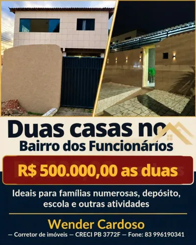 Vendo 2 casas nos Funcionários